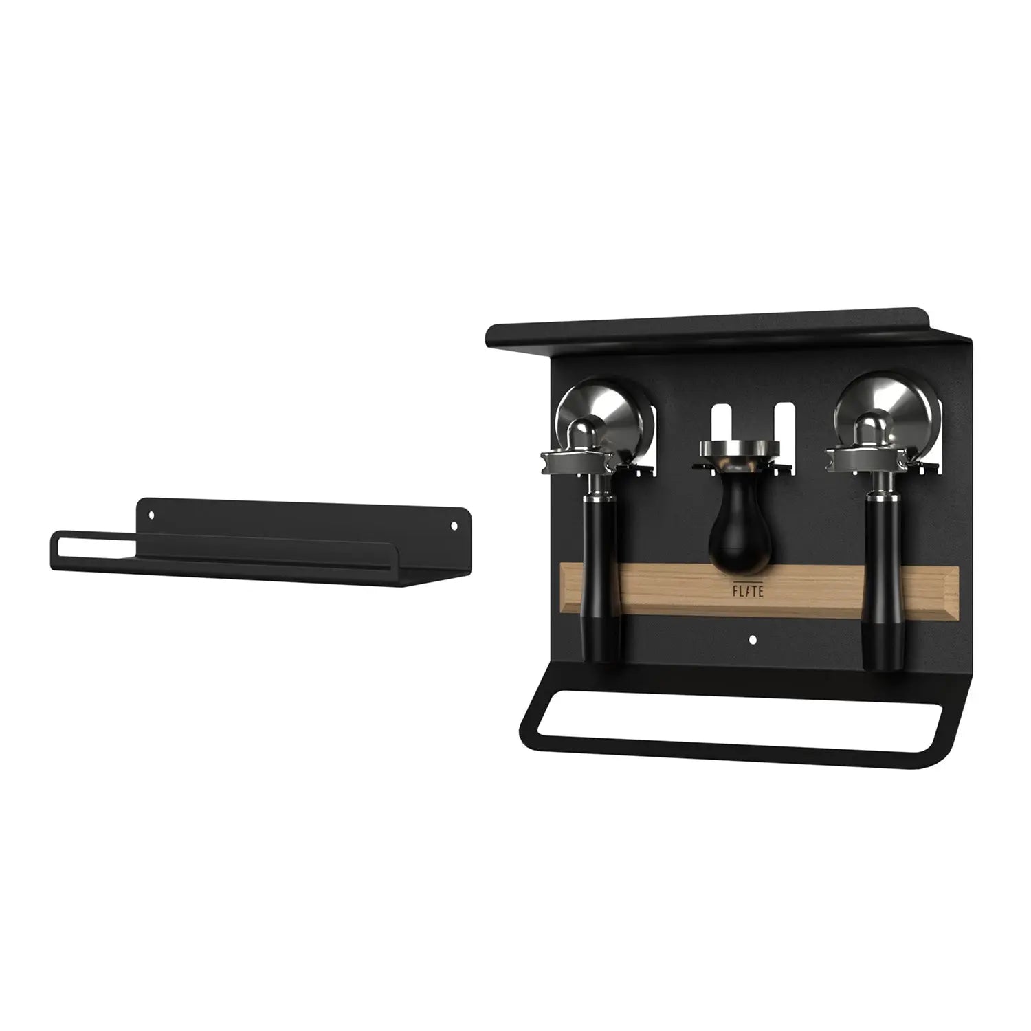 FLATE® Barista Board + Universal Shelf Bundle (Schwarz) FLATE® Store
