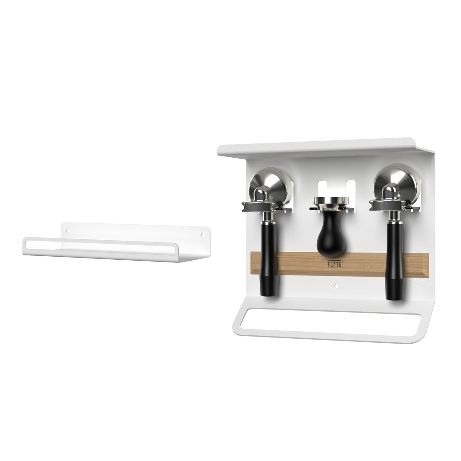 FLATE® Barista Board + Universal Shelf Bundle (White) FLATE® Store